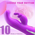 G Spot Vibrator Anal Dildo Sex Toys With 10 Vibrations & Tapping Ciltoral Stimulator Adult Toys For Women Or Couple Games 3 In 1 Rabbit Vibrator Clit Vibrator Massager Female Sex Toys