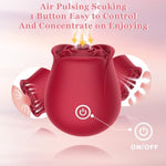 Rose Sucking Vibrator for Women - Clitoral Nipple Stimulator with 10 Modes and G-Spot Massager