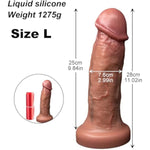 Ultra Realistic 3.5'' Diameter Huge Glans Dildos, 12.8" Lifelike Silicone Butt Plug For G-Spot Stimulate Anal Play Training With Suction Cup Adult Sex Toys For Male Female Professionals (L)