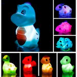 8Pack Dinosaur Light Up Bath Toy Set, Flashing Color Changing Light In Water, Floating Dino Bathtub Bathroom Tub Pool Showertoy For Kid Toddler Christmas Boys Gifts