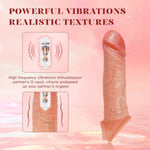 Penis Sleeve Cock Sleeve Vibrator - Penis Extender Sex Toy Realistic Soft Reusable, 7.1 Inch Penis Enlarger Sex Toys Thickened Sleeve Cock Extender Boost Confidence Pleasure Couple Sex Toys For Men