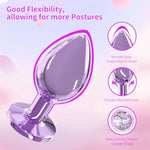 Anal Plugs Small Butt Plug For Beginner, Jewel Adult Sex Toy Tainless Sex Anal Toy - G Spot Anal Sex Adult Toy For Beginner Adult Unisex Women And Men Couple ? Purple?