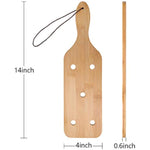 14Inch Bamboo Spanking Paddle With 5 Holes For Adult Bdsm Sex Play