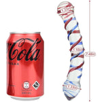 Glass Double-Ended Dildo G-Spot Stimulation Butt Plugs Anal Trainer Crystal Pleasure Wand With Raised Spiral Texture For Men Women