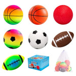 Balls For Toddlers Kids, Soft 7 Pack 5" Small Balls Easy To Grip - Footballs Soccer Basketball Kickball Playground Ball For Home Yard Pool - Boys Girls Birthday Gift Or Stocking Stuffers