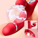 Thrusting Rabbit Vibrator 3 In 1 Heating Shocking Vibrating Dildo G Spot Massage Clitoral Stimulator With 8 Tapping Vibration And Electric Shock Modes Silicone Adult Sex Toy For Women Couple