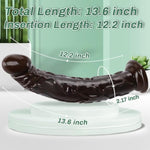 Realistic Dildo, Total Length 13.6" Insertion Length 12.2" And 1.73" Diameter Dildo, Big Huge Dildo With Strong Suction Cup, Adult Sex Toy For Women Men Female Couples, G-Spot Prostate Play