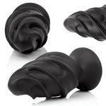 Silicone Anal Butt Plug Anal Dilator for Adult Anal Training Anal Sex Toys with Raised Lines Anal Stretcher Trainer with Strong Suction Cup Anal Sex Toys for Women Men (S)