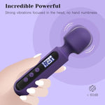Wand Vibrator Kits, Couple Adult Sex Toys With 3 Attachments For Clit, G Spot, Glans, Clitoral Stimulator Vibrating Dildo With Lcd Display, 10 Patterns 4 Speeds (Passion Kit)