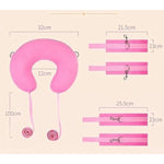 Bdsm Bed Restraints Kit Sex Bondage Toys,Wrist Thigh Leg Restraint System,Removable Sex Tool Bondaged Kit Sex Toys For Couples (Pink)