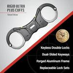 ASP Ultra Double-Locking Rigid Handcuffs, Forged Aluminum Handcuffs, Professional Grade Cuffs for Tactical Gear