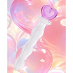 Glass Dildo Glass Pleasure Wand Crystal Pink Heart Massager