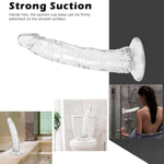 Realistic Huge Dildo Sex Toys For Women - 11 Inch Body Safe Material G Spot Adult Lifelike Dildos With Strong Suction Cup Penis For Men Anal Hands-Free Play Sexual Wellness Products Transparent