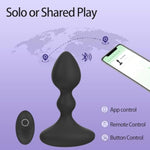 Anal Plug Vibrator With Remote Control&App,Sex Toys For Men Women, Prostate Massager With 10 Vibration Modes,Vibrating Butt Plug Anal Toys,Male Sex Toys Couple Vibrators (Black App)