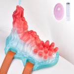 Wearable Vibrating Remote Control Sex Grinder With Bright Colors And Unique Monster Design, Complete With Ejector And Air Pouch, Usb Rechargeable For Lesbians (N-Qyzscv5228)