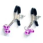 Body Clamps For Women Adjustable Body Clamps Clip Two Bells Pendant Body Clips Non-Piercing Body Jewelry (Purple)