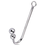 Stainless Steel Anal Hook Fetish Bondage Hook Sex Toys Steel Anal Plug Rope Hook Bondage With Smooth Anal Ball Sex Games Unisex Fetish Toy For Couple Lovers (2 Anal Balls)