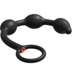 Silicone Wearable Inflatable Anal Beads, Prostate Massager with Safe Pull Ring