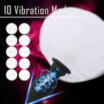 Bunny Tail Anal Plug Vibrator Silicone Butt Plug White Faux Fur Tail Plug Remote Control Design Sex Anus Rabbit'S Tail Trainer For Role Play Cosplay Women, Men And Couples, Cute Adult Sex Toys