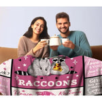 Raccoon Blanket Raccoons Gifts For Women,Funny Raccoon Stuffed Animal Throw Blankets Best Raccoons Christmas Birthday Gifts For Kids Girls Adults 50"X40"