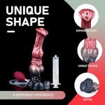 Simulation Giant Squirting Horse Dildo 10 Inches Suction Cup With Knot Dildo Oversized Ejaculation Realistic Double Knot Silicone Adult Toys For Men And Women