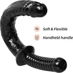 Double Sided Dildo Huge Long Double Headed Dildos with Handle Realistic Flexible Double Ended Adult Sex Toy for Women 13 Inch