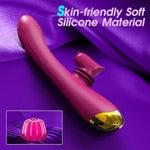 G Spot Vibrator Dildo Adult Sex Toys For Women, 2 In 1 Brush Vibrators Dildo With 3 Swing Modes And 8 Vibration Modes, Portable Womens Sex Toys, Waterproof Adult Toys For Nipple, Clit, Anal, G-Spot