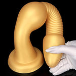 Super Long Anal Beads,Liquid Silicone Screw Thread Butt Plug Strong Suction Cup Long Anal Plug Prostate Massage Anal Trainer Dildo Anal Toy For Man Woman And Couples G-Spot (L)