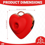 Mini Vibrator For Women - Heart Shape Stimulator With 10 Vibration Modes - 5 Modes Sucking Licking Clitoris Vibrator - Personal Massager For Female Couples Adult