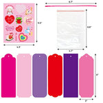 Valentine's Day Bookmark Craft Kit for Kids - 30 Pack, Classroom Home Fun Activities