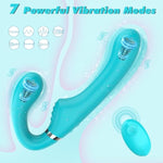 Strapless Strap-On Double-Ended Dildo - Strapon Double Sided Anal Dildo Lesbian Sex Toys With 7 Modes & Recharging Remote Control, Silicone Realistic G-Spot Clit Vibrator, Adult Toys For Women Couples