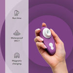 Liberty 2 Purple Pleasure Air Clitoris Sucker With Travel Case & Pjur Aqua Water Based Personal Lubricant 3.4 Fl Oz - Female Sex Toys Bundle