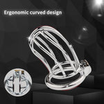 Metal Chastity Device Sex Toys For Men, Chastity Cage With 3 Sizes Of Rings And Two Different Locks, Sm Bondage Tool Cock Cage For Penis Training (1.96In,Invisible Lock)