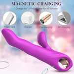 G Spot Vibrator Sex Toys, Dildo Thrusting Vibrator Rabbit With 7 Thrusting & Rotating Beads 8 Vibration Modes, Finger-Like Clitoral Stimulator Rechargeable Adult Sex Toys For Women Lcd Display