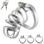 Male Chastity Cage,Big Metal Chastity Device Adult Sex Toys With 3 Size Rings And Invisible Lock,Lightweight Stainless Steel Bondage Gear Accessories For Men