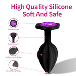 Anal Plugs Adult Sex Toy,3Pcs Jeweley Silicone Butt Plug, Anal Toys Anal Training Kit Sex Toys Games Small Butt Plug, Beginner Anal Toys For Adult Unisex (Purple)