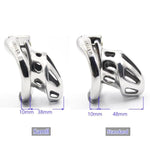 Open Movable Ring Design Stainless Steel Chastity Cage A102 (L, 43Mm)