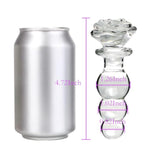 Crystal Anal Bead Butt Plug - Clear Glass Anal Plug With Gradual Large Anus Beads, Transparent Anal Dildo Butt Plug Vaginal Prostate Massage Stimulation Anal Sex Toy For Men Women Couple (S)