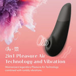 2 in 1 Air and Vibration Clitoris Stimulator for Women's Sexual Pleasure