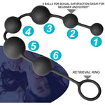 Anal Bead Butt Plug For Men, Women, And Couples - 100% Silicone With Gradual Size Increase & Safe Pull Ring - Easy To Clean Anal Toys, Bpa & Phthalate Free, Anal Beads, Adult Sex Toy