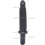 12.99 Inch Long Corn Shape Anal Plug G Spot Dildo With Handle, Waterproof Anal Dildo With Spiral Textures Adult Sex Toy For Women - Black