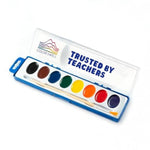 8 Color Bulk Watercolor Paint Set with Wood Brushes, 1 Pack