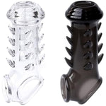 Penis Extender Reusable Set,Silicone Cock Sleeve Extension For Mens,2 Pcs Chastity Ring Adult Sex Toys Male Sm Bondage Kit (Style-2)