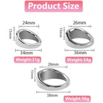 Stainless Steel Male Cock Ring Glans Ring Cock Ring Metal Penis Ring Delayed Ejaculation Increase Stimulation Sex Toys There Are 3 Different Sizes Arc Ring Without Edges (Medium-26Mm)