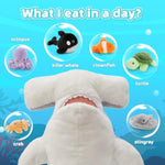 7 Pcs Soft Shark Stuffed Animal With 6 Sea Animal Plushies In Belly, Plush Hammerhead Shark Ocean Toys Set For Kids Girls Under The Sea Party Favor Decorations Gifts Christmas