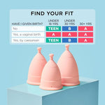 Mooncup Beginner Menstrual Cup Reusable, Ultra Soft & Easy Insert, Great for Heavy Flow Periods, Size Teen, Age or Below (Pack of 1)