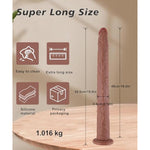 19.8 Inch Long Realistic Dildo, Huge Big Thick Silicone Anal Plug, Strap On Dildo With Suction Cup For Women Men Couples Massage, Adult Sex Toys, Brown