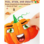 48 Sheets Fall Make-a-Face Stickers, 12 Designs for Kids & Party Favors