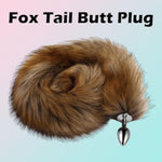 Butt Plug Mixed Color Fox Tail Stainless Steel Anal Plug Butt Plug Adult Sex Toys For Beginner Women Men Couple Adult Cute Sexy Games Or Cosplay