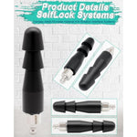 4.92" Anti-Rotation Super Adapter For Vacuum Connector Dildo Toys Diameter 0.94" (Black Adapter)